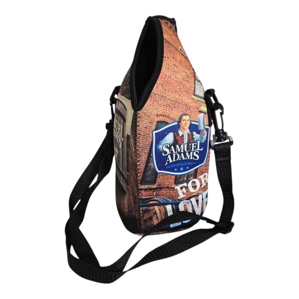 Sam Adams Brewery Tour Growler Carrier Adj Strap Neoprene Beer Carrier 64 oz